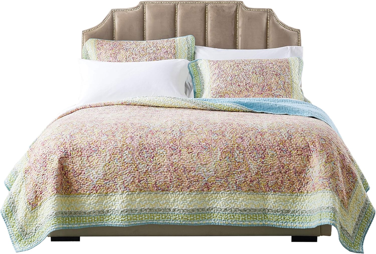 Barefoot Bungalow Palisades Pastel Quilt Set