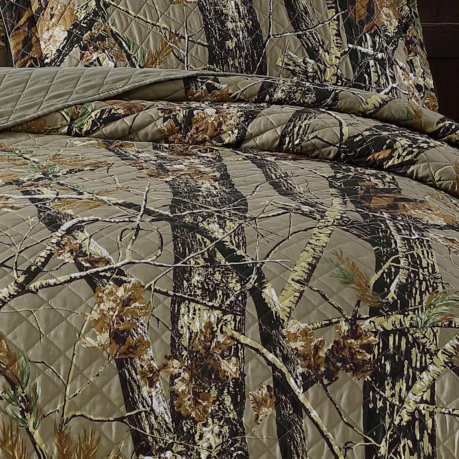 Chezmoi Salem 3-Piece Forest Quilt Set - King Size