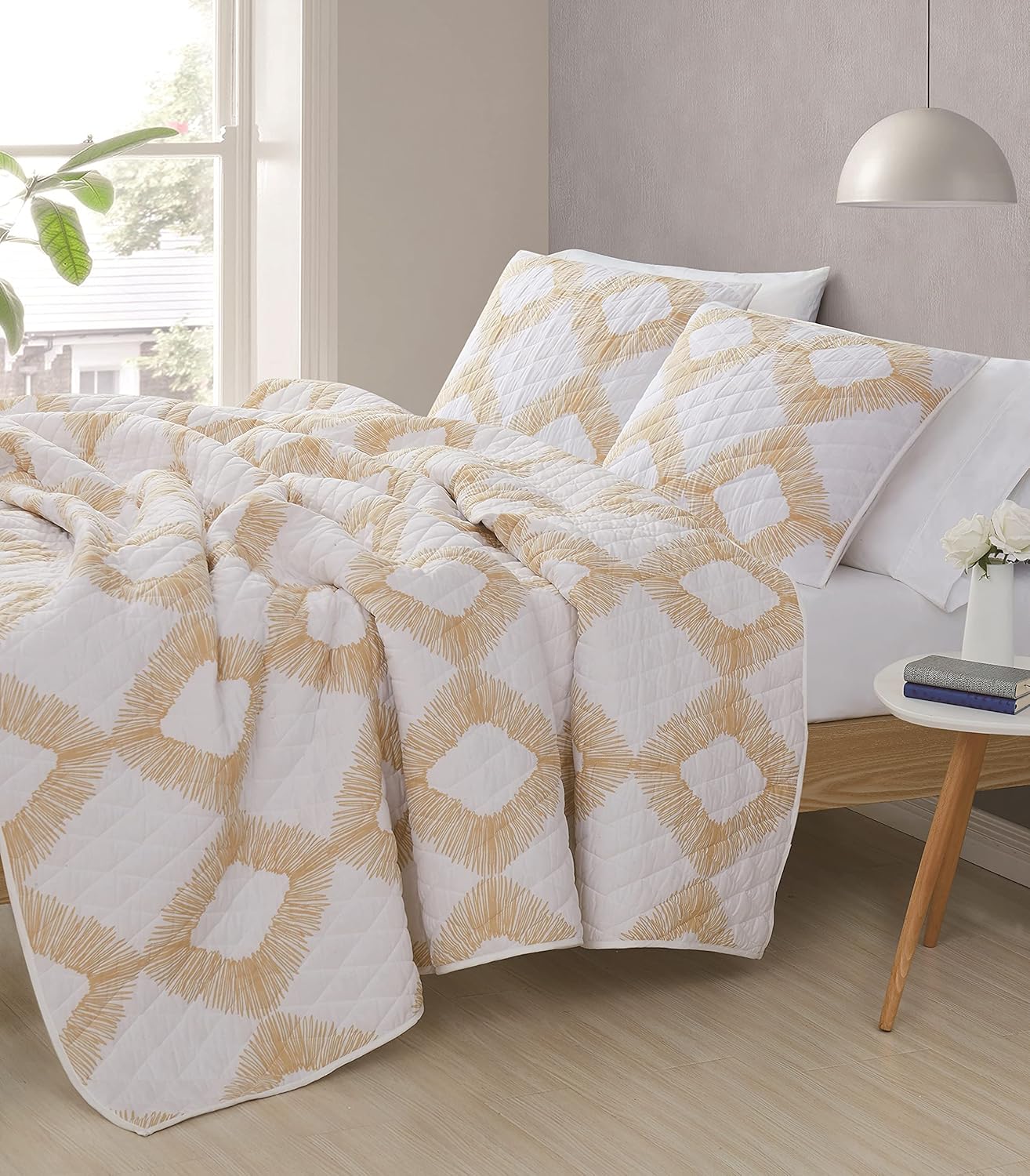 Brooklyn Loom Sun Diamond Quilt Set Twin XL 1