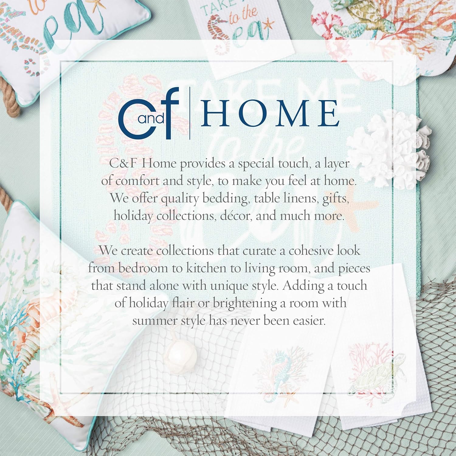 CF Home Delray Beach Ocean Theme Quilt Set Twin 2 Piece