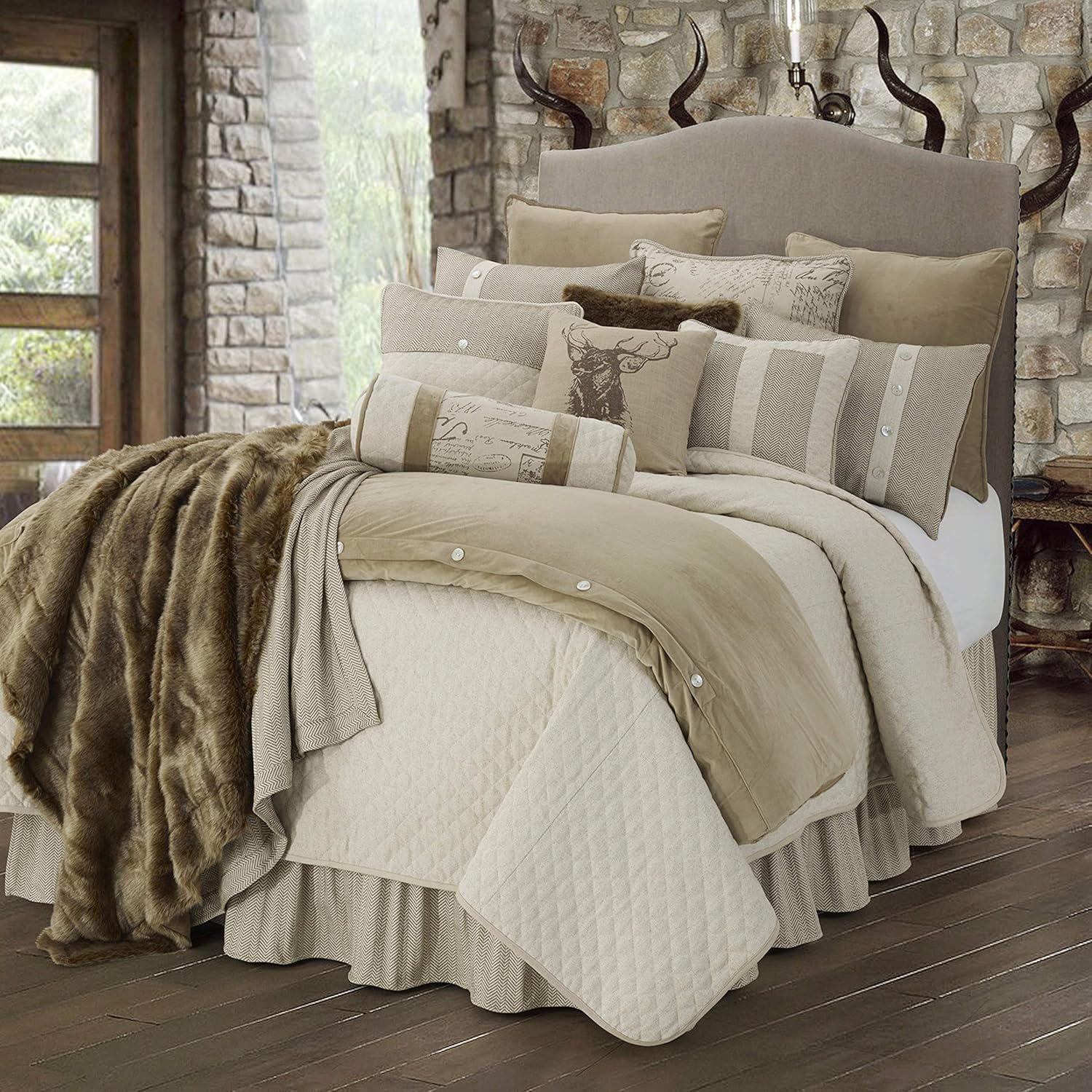 HiEnd Accents Fairfield Linen 4 Piece Coverlet Set