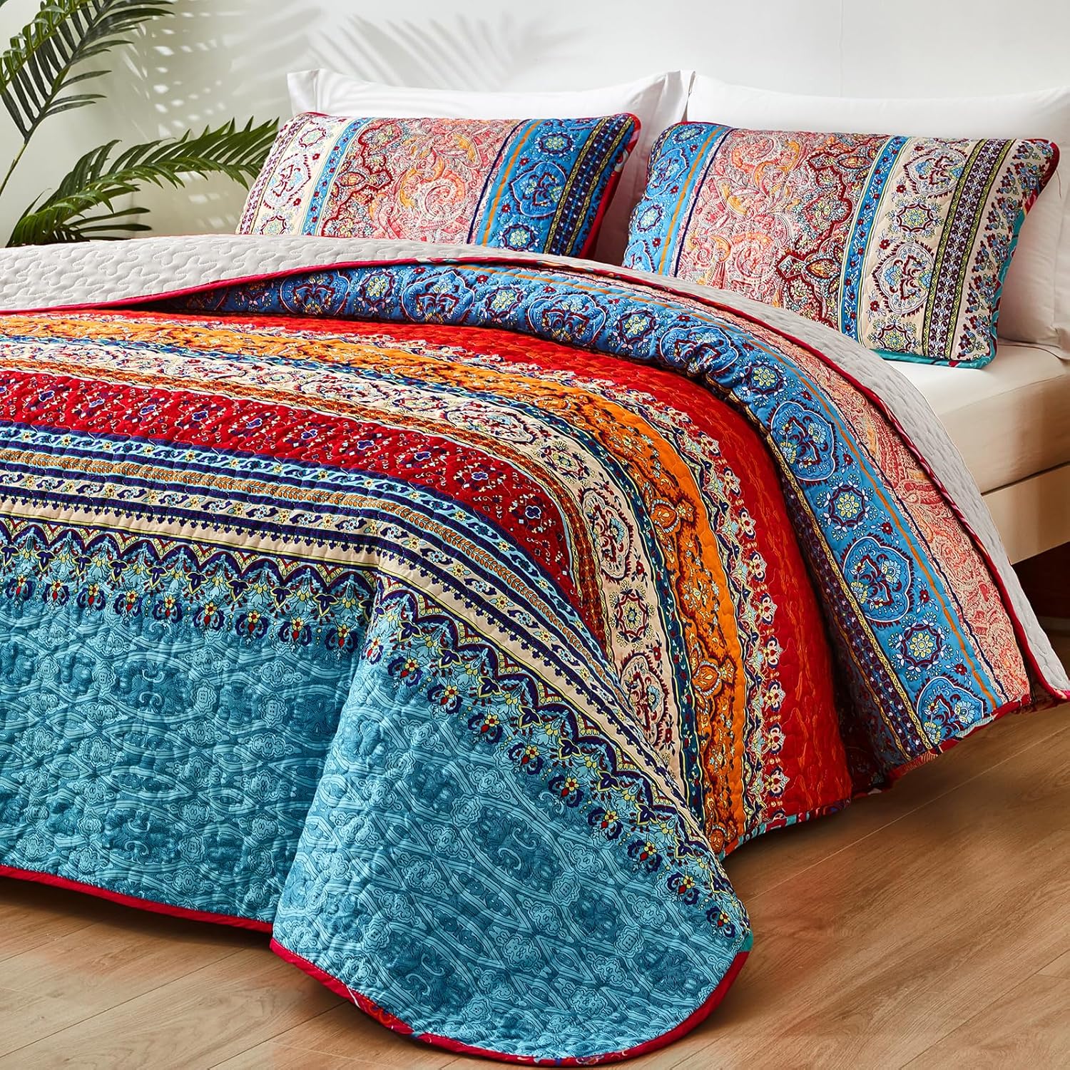 WONGS BEDDING Boho Twin Quilt Set