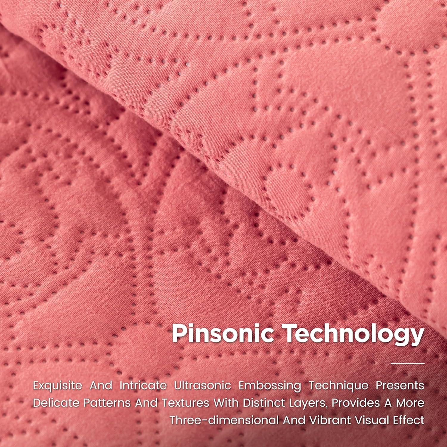Sophia William Pink Queen Quilt Set 3 Piece