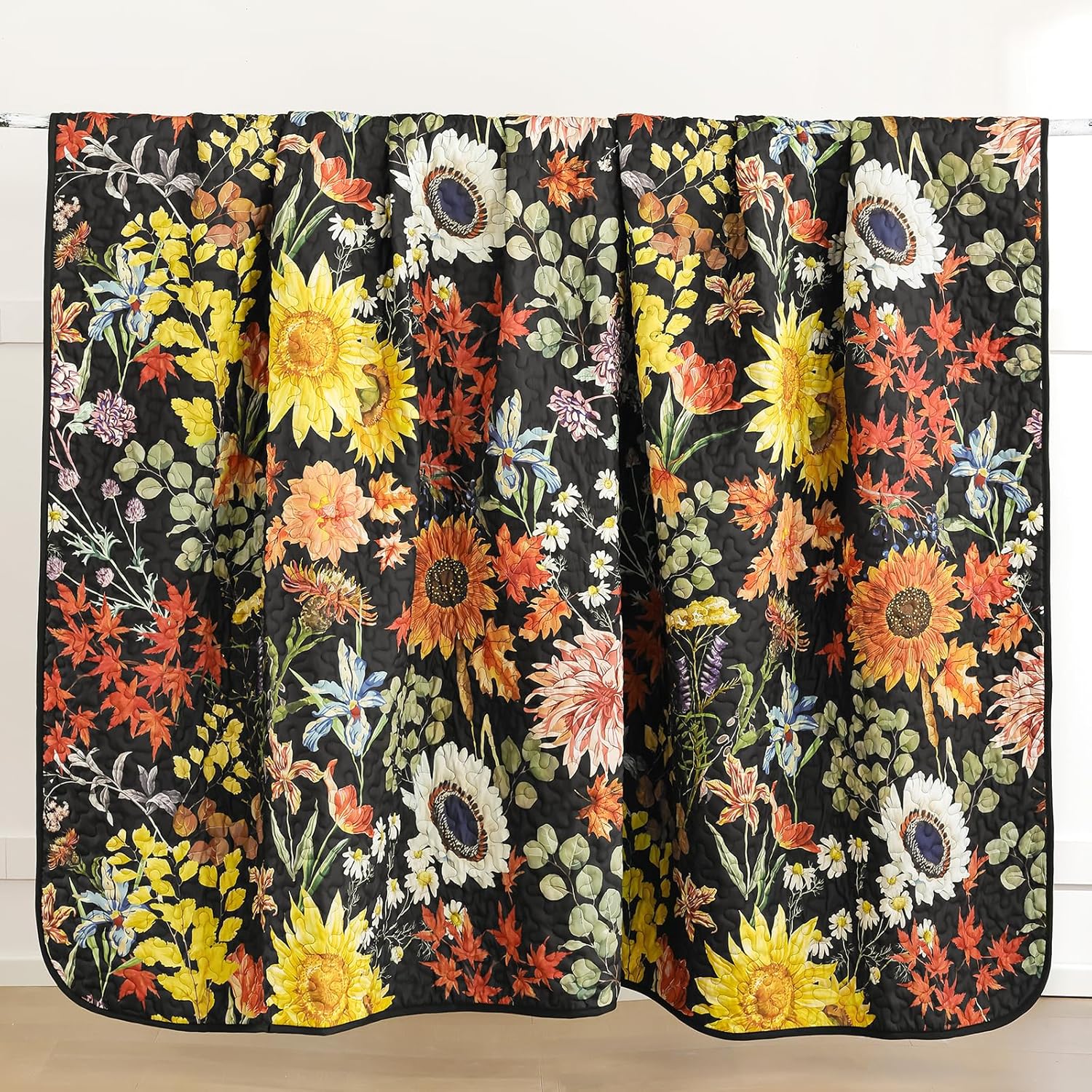 Yiran Floral Quilt Set Queen Size 3 Piece