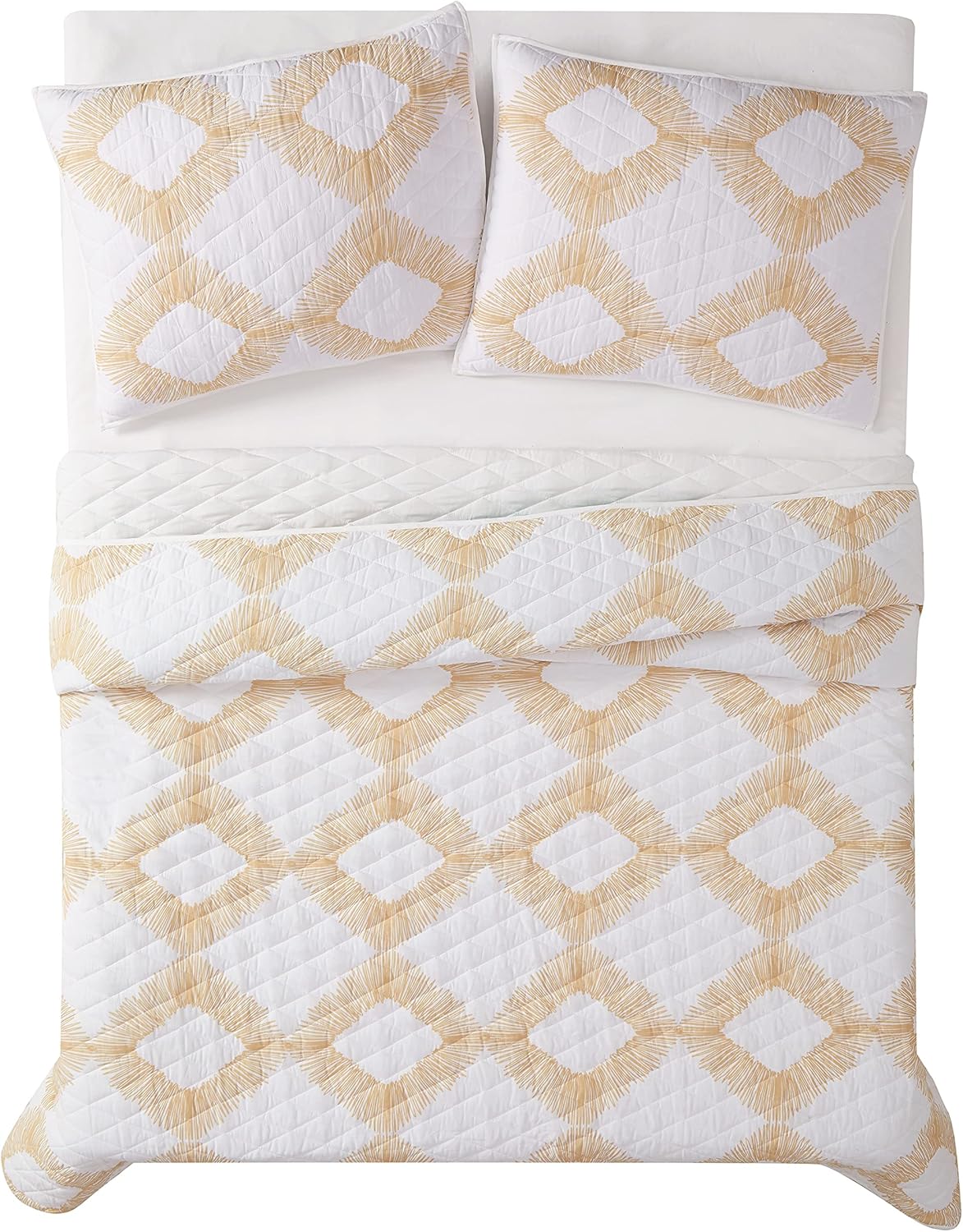 Brooklyn Loom Sun Diamond Quilt Set Twin XL 1