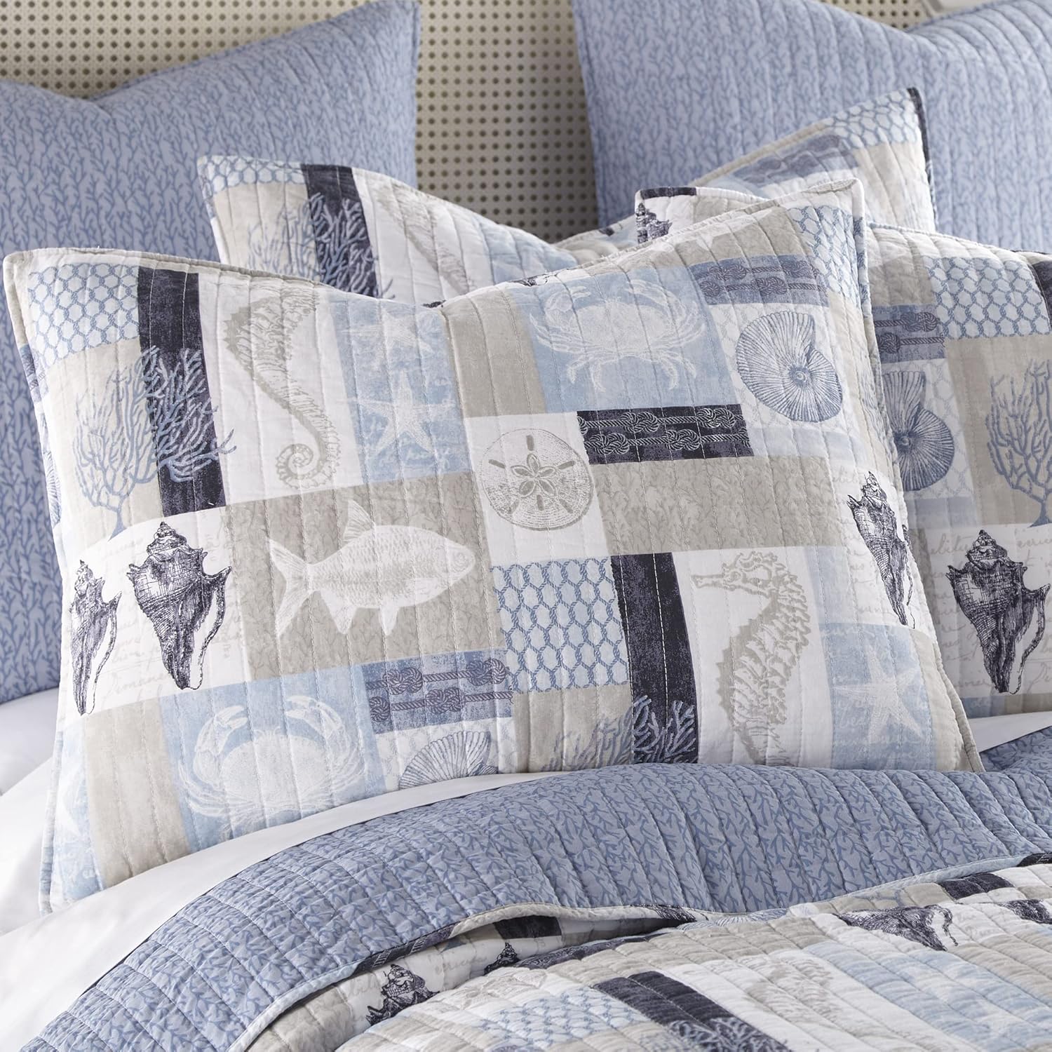 Levtex Home Cerralvo King Quilt Set - Coastal Patchwork