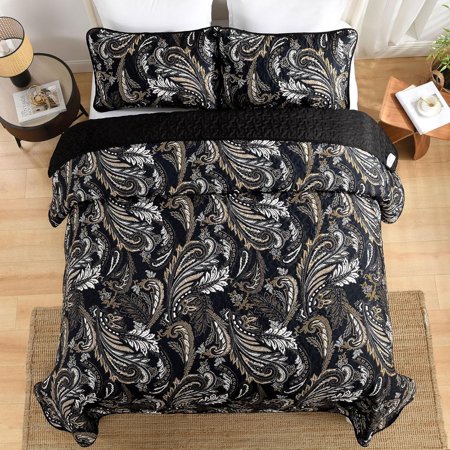 WONGS BEDDING Boho Quilt Set Queen Size