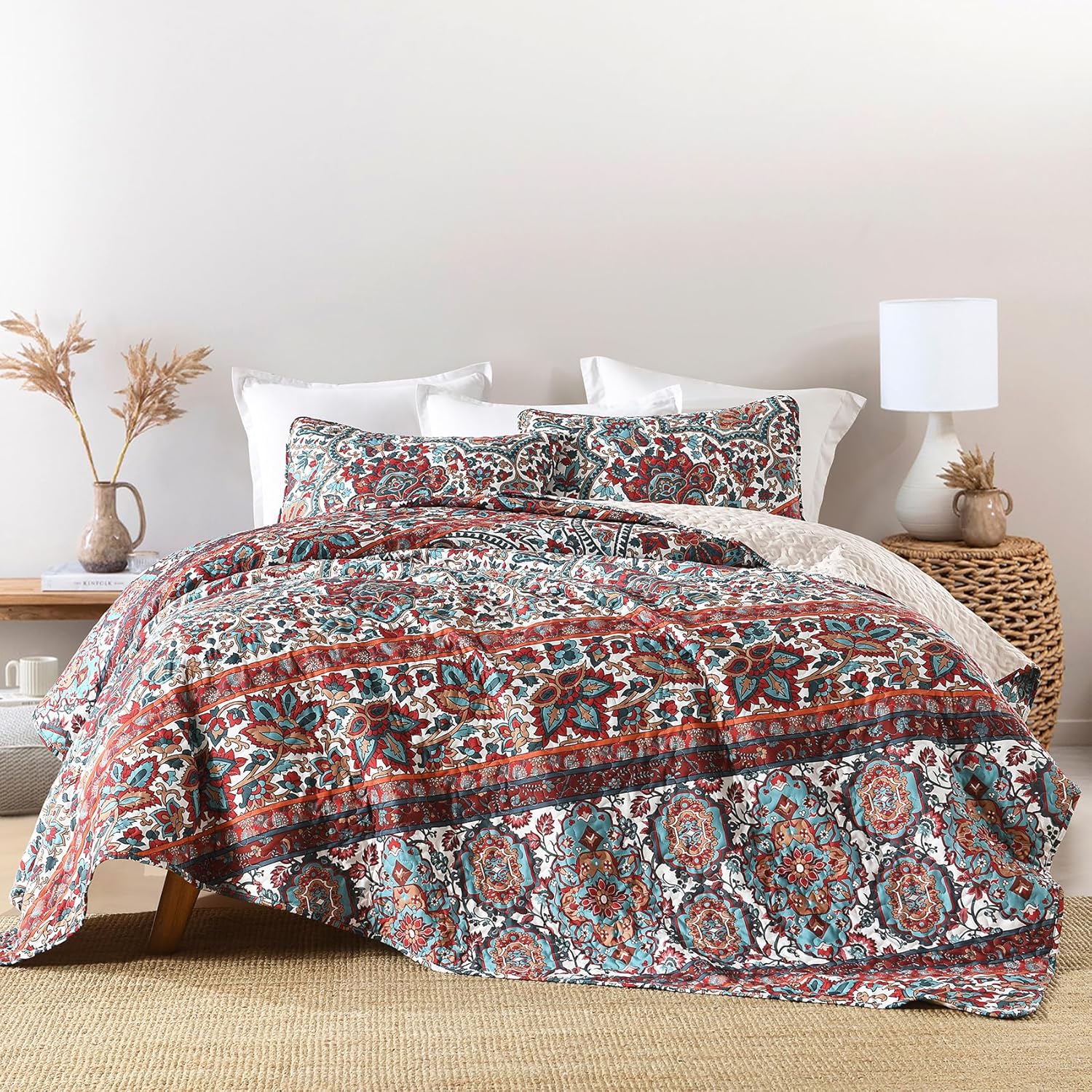 HORIMOTE HOME Boho Reversible Queen Quilt Set