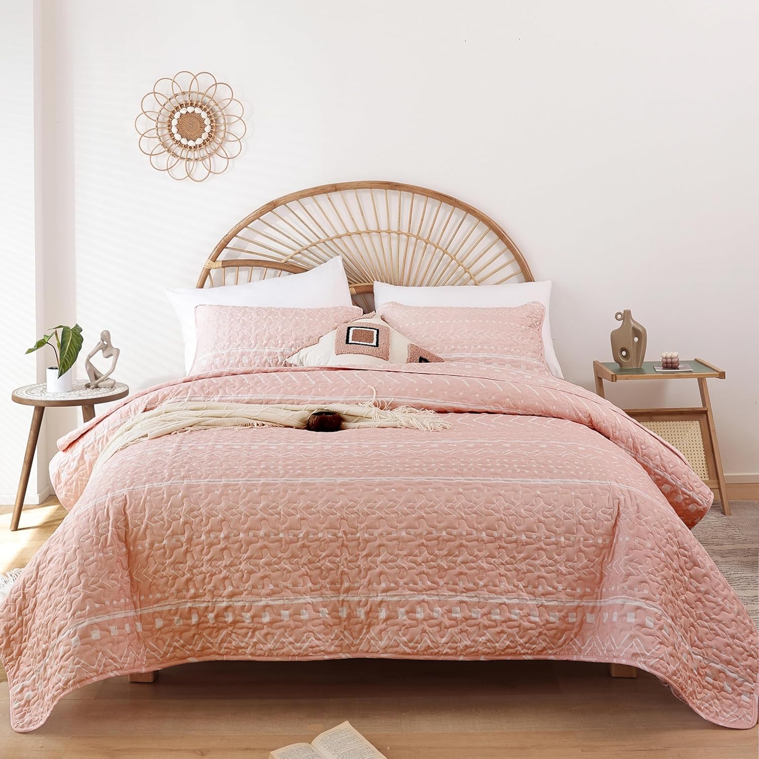 JANZAA Queen Size Quilt Set 3PCS Reversible