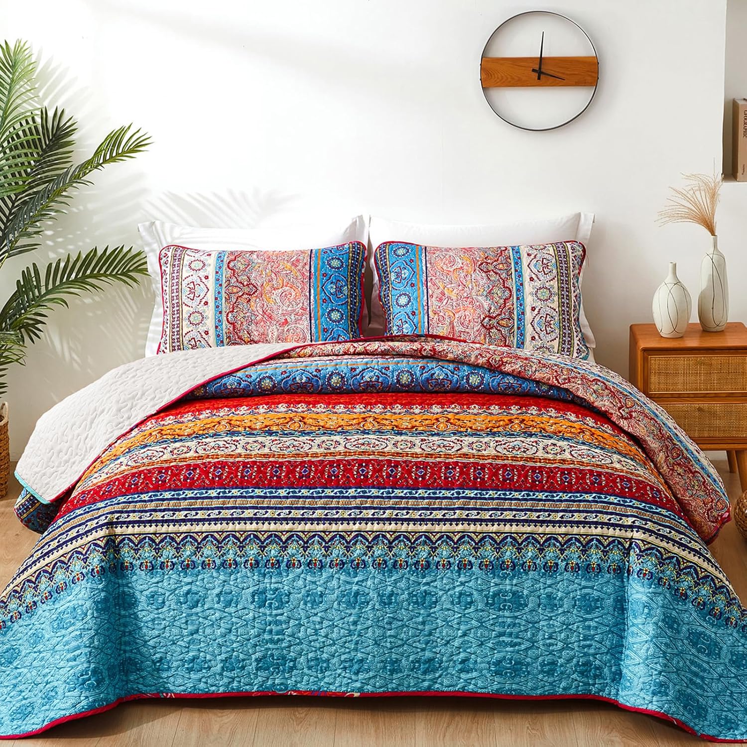 WONGS BEDDING Boho Twin Quilt Set