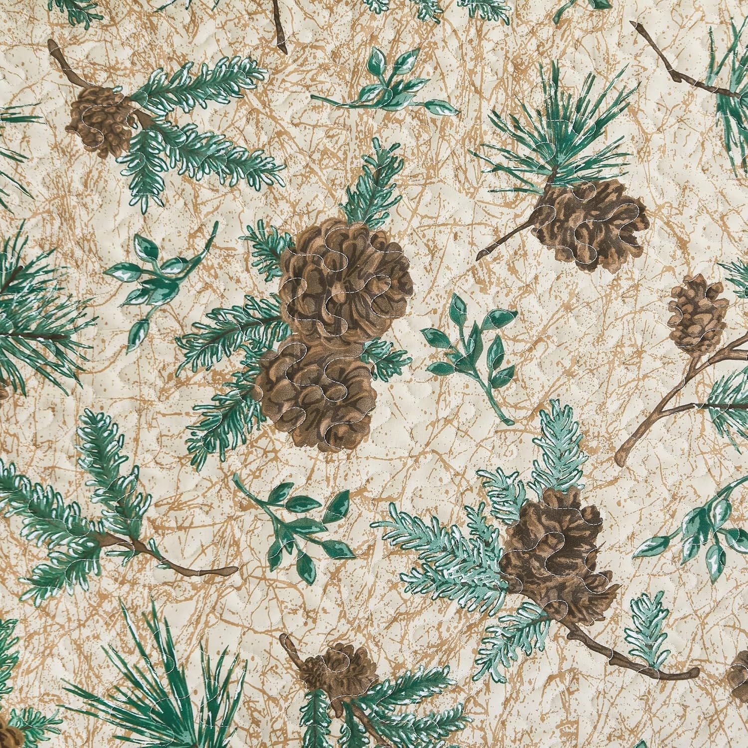 CF Home Rustic Pinecone King Quilt Set