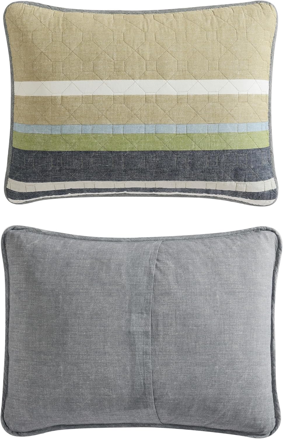 Eddie Bauer Full Queen Quilt Set Salmon Ladder Multi