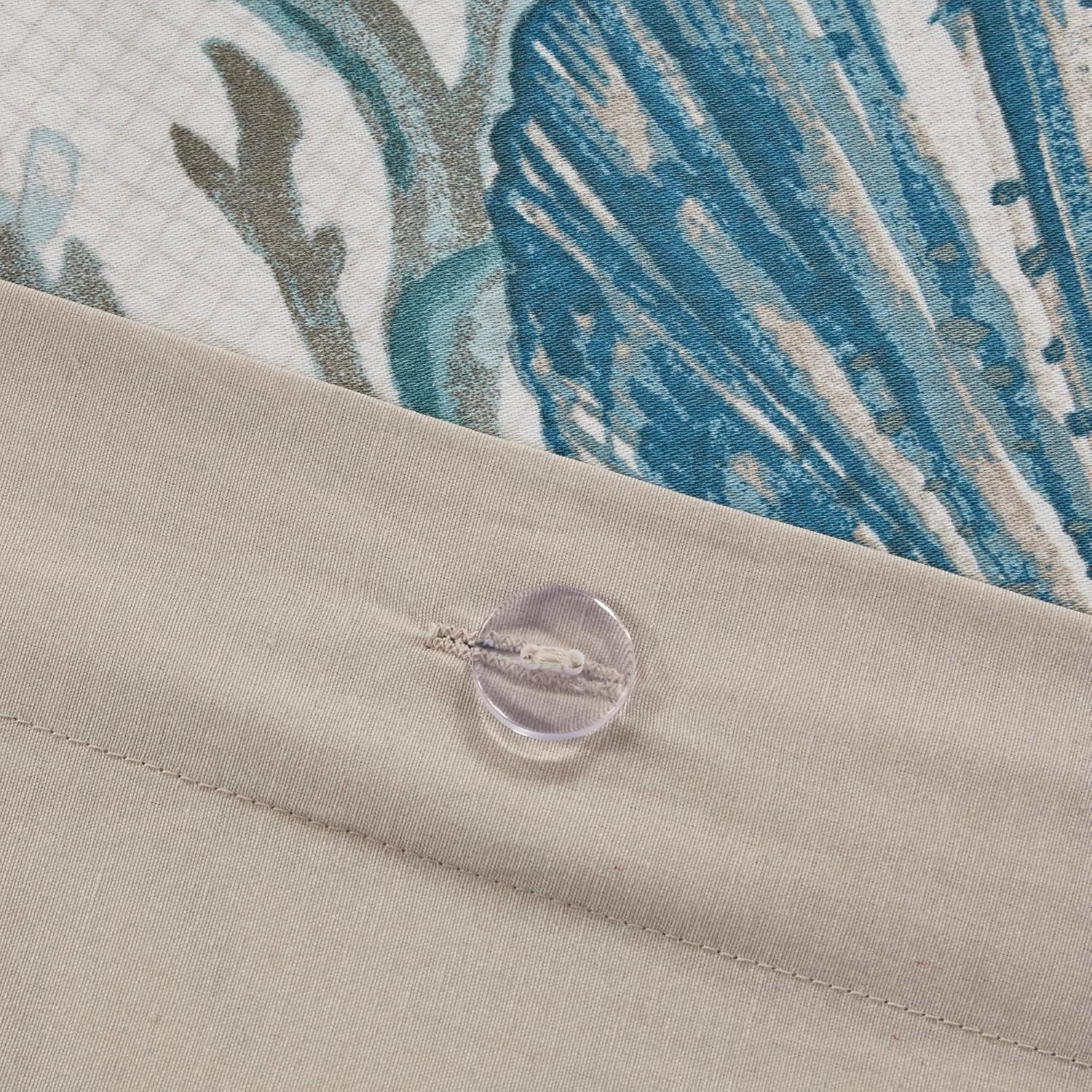Madison Park Pebble Beach Duvet Set - AquaTealTaupe 6 Piece