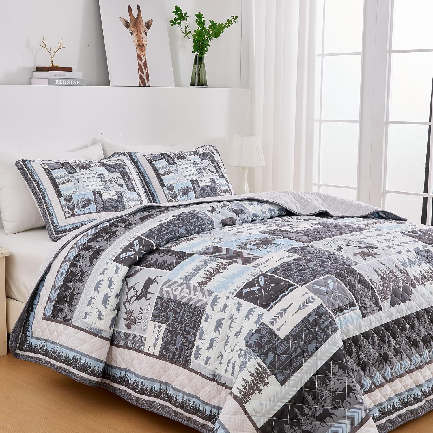Market Place Rustic Quilt Set Twin Size