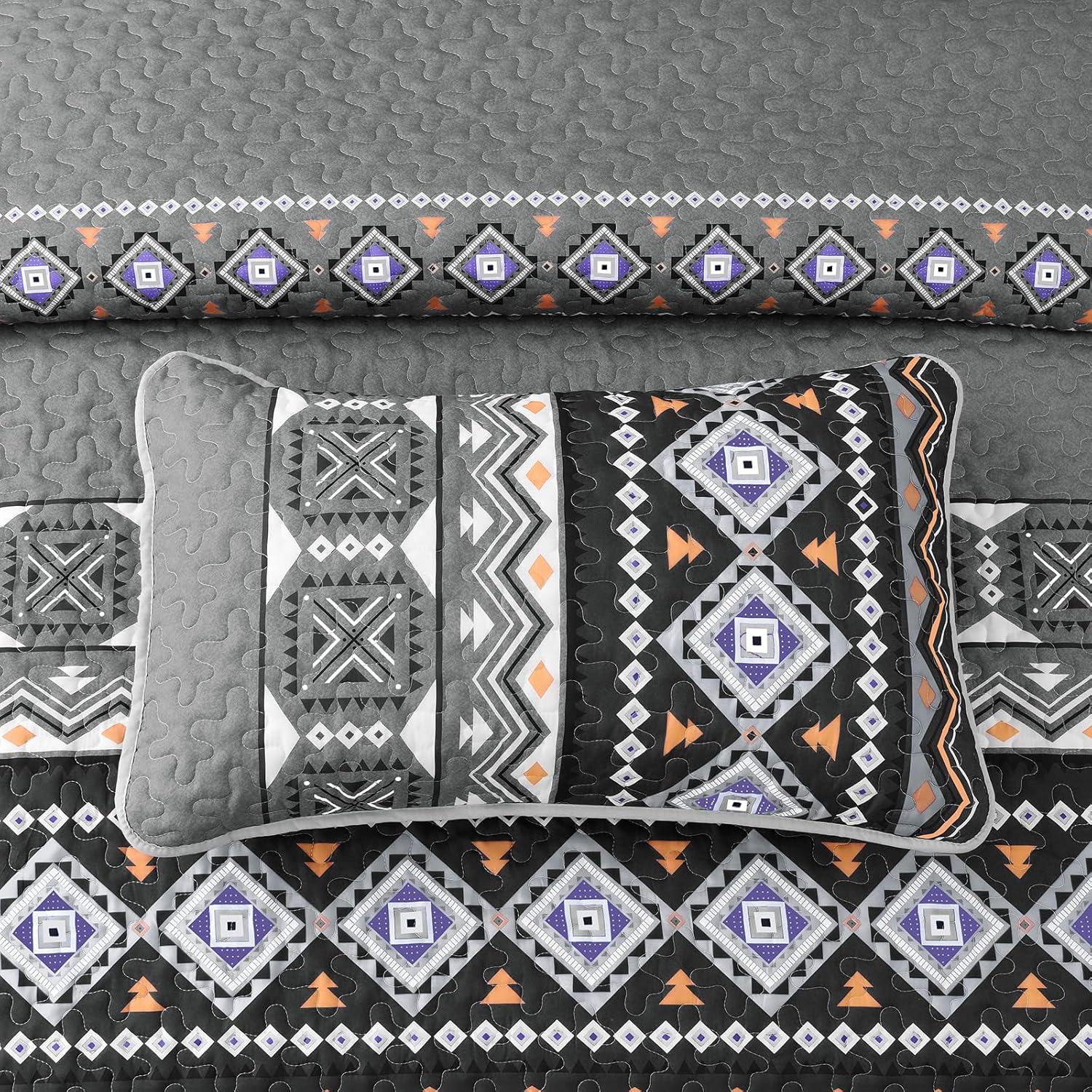WONGS BEDDING Boho Quilt Set Queen 1