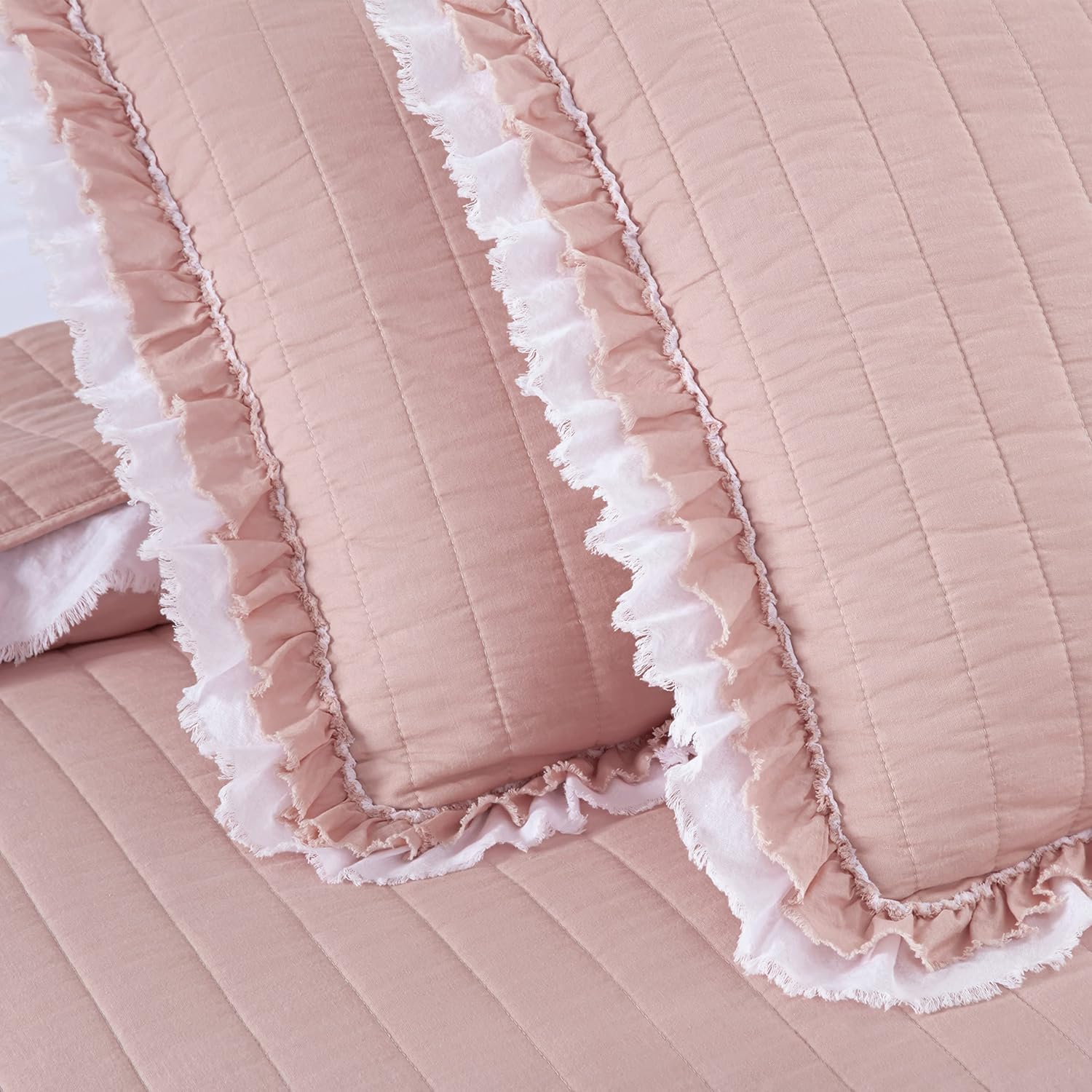 Chezmoi Collection Bonnie 3-Piece Cotton Quilt Set