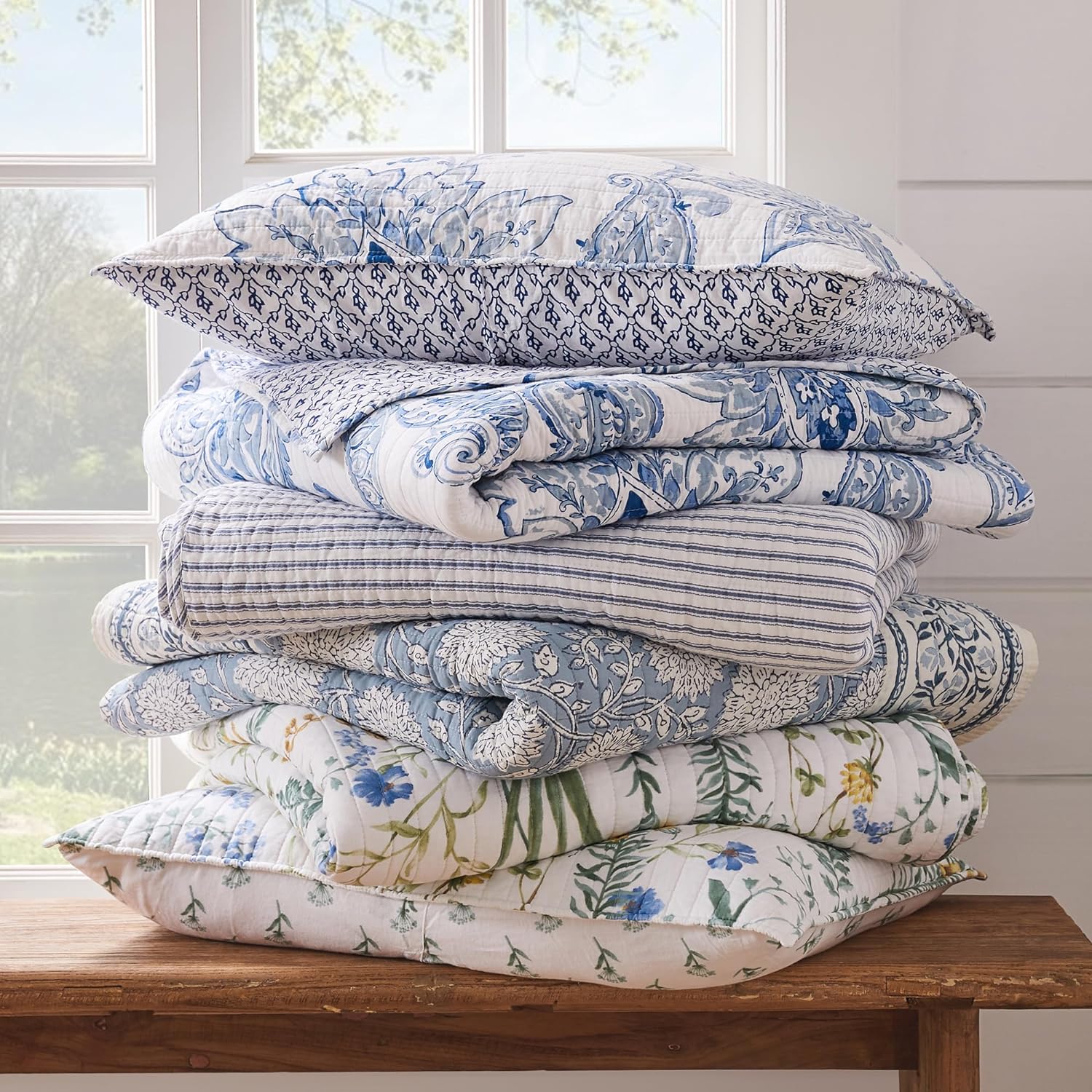 Levtex Home Adare Blue Quilt Set - Full Queen
