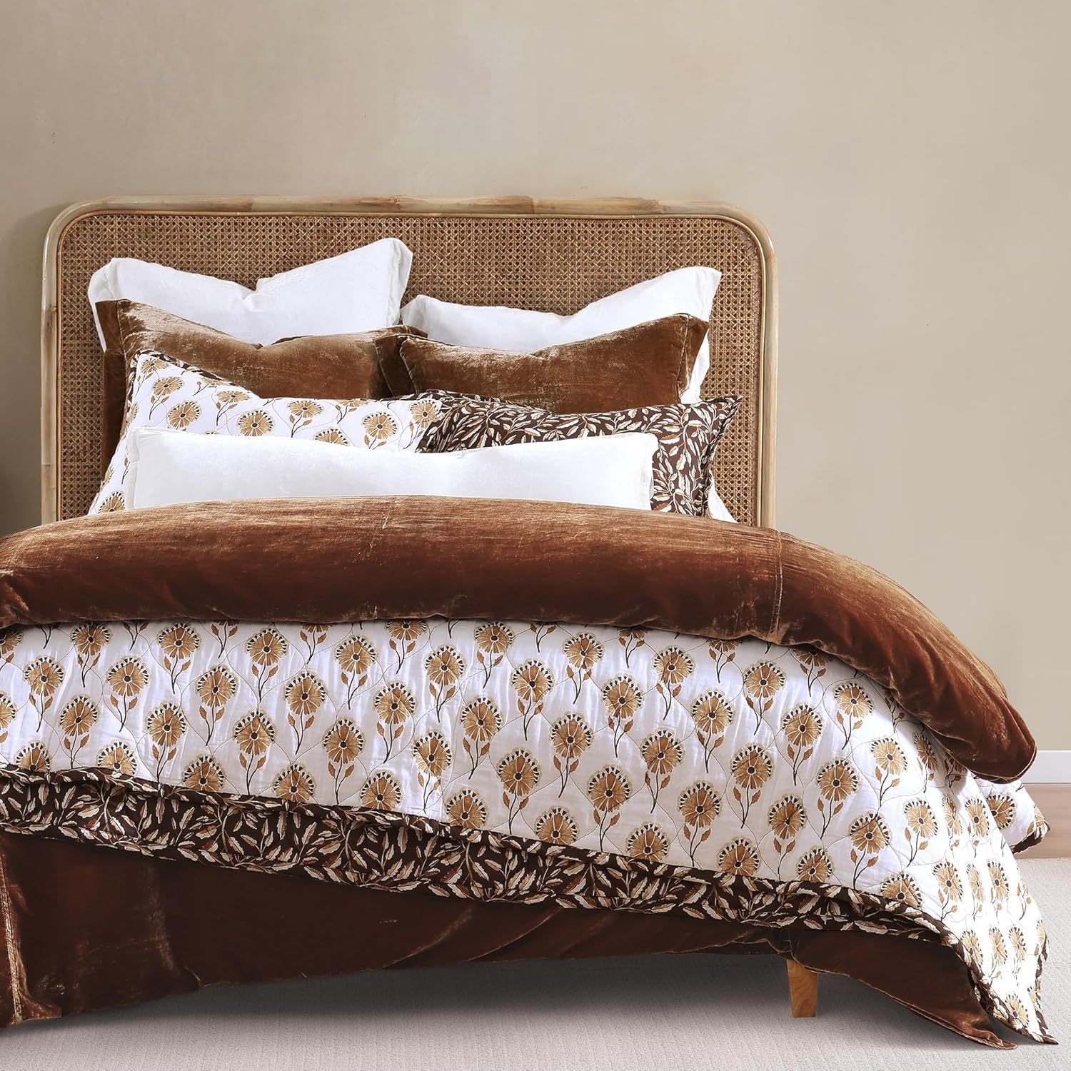 HiEnd Accents Woodstock 3 Piece Reversible Cotton Quilt Set