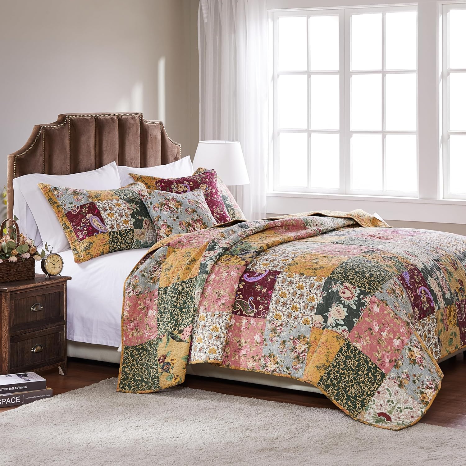 Greenland Home Antique Chic 100 Cotton Quilt Set Twin XL