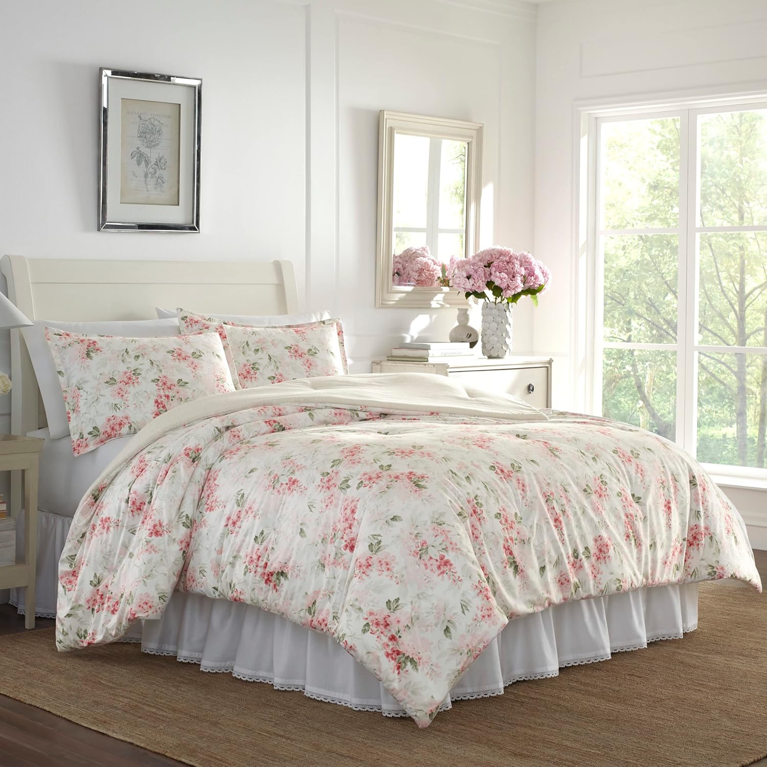 Laura Ashley King Comforter Set Wisteria Pink