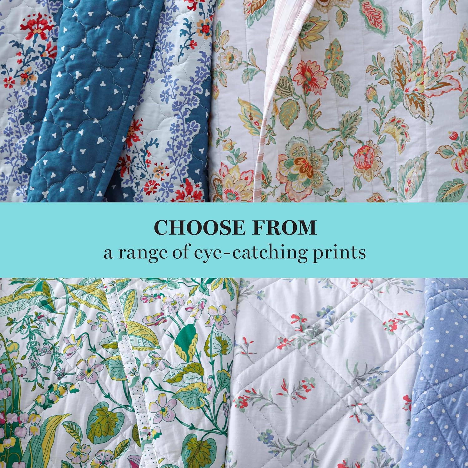 Martha Stewart Reversible Cotton Quilt Set - Twin Size