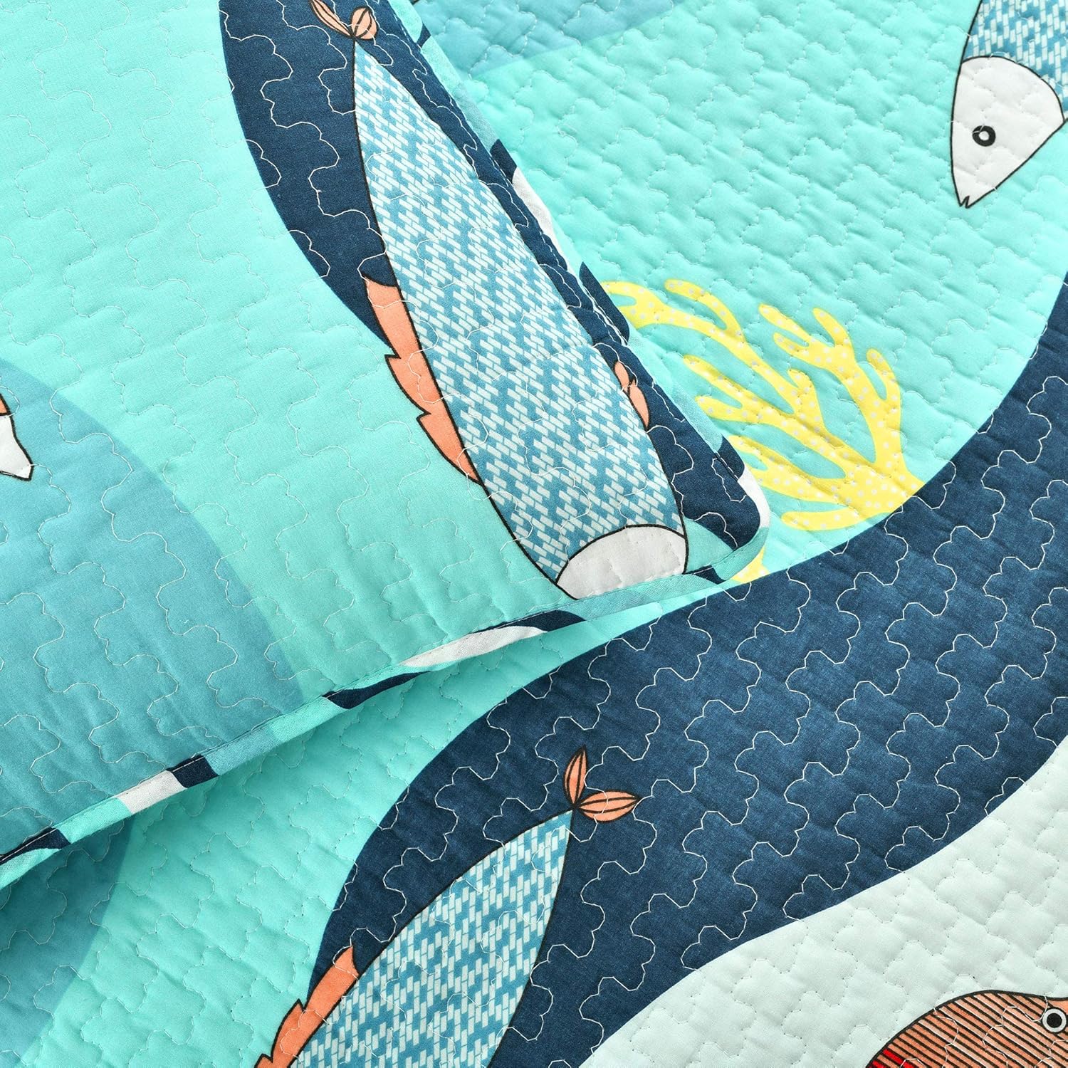Lush Decor Sealife Quilt Set Twin Blue 1