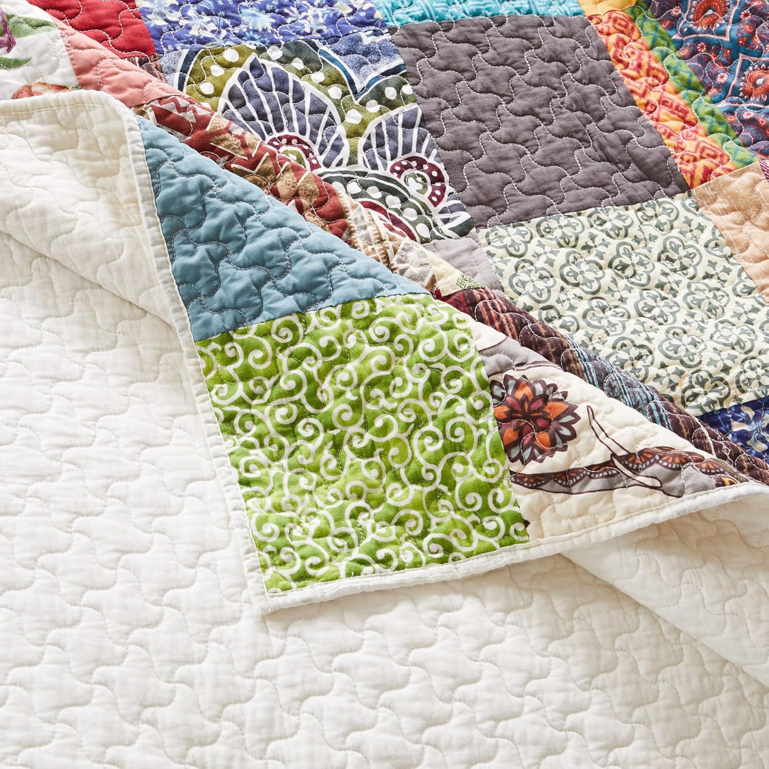 Greenland Home Renee Upcycle Cotton-Lined Quilt Set TwinXL 2-Piece