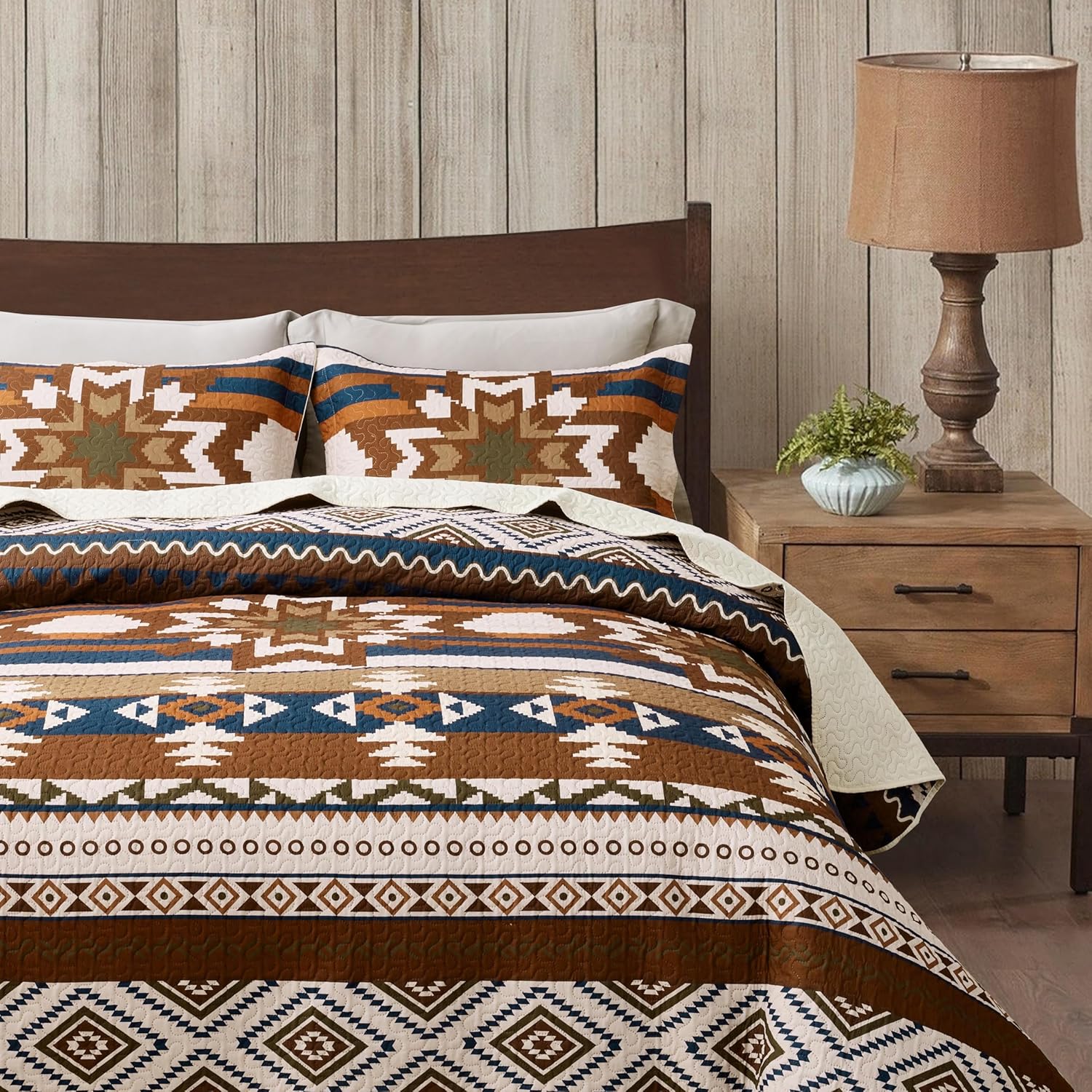 Notepure Southwestern Quilt Set 3 Piece Queen Size