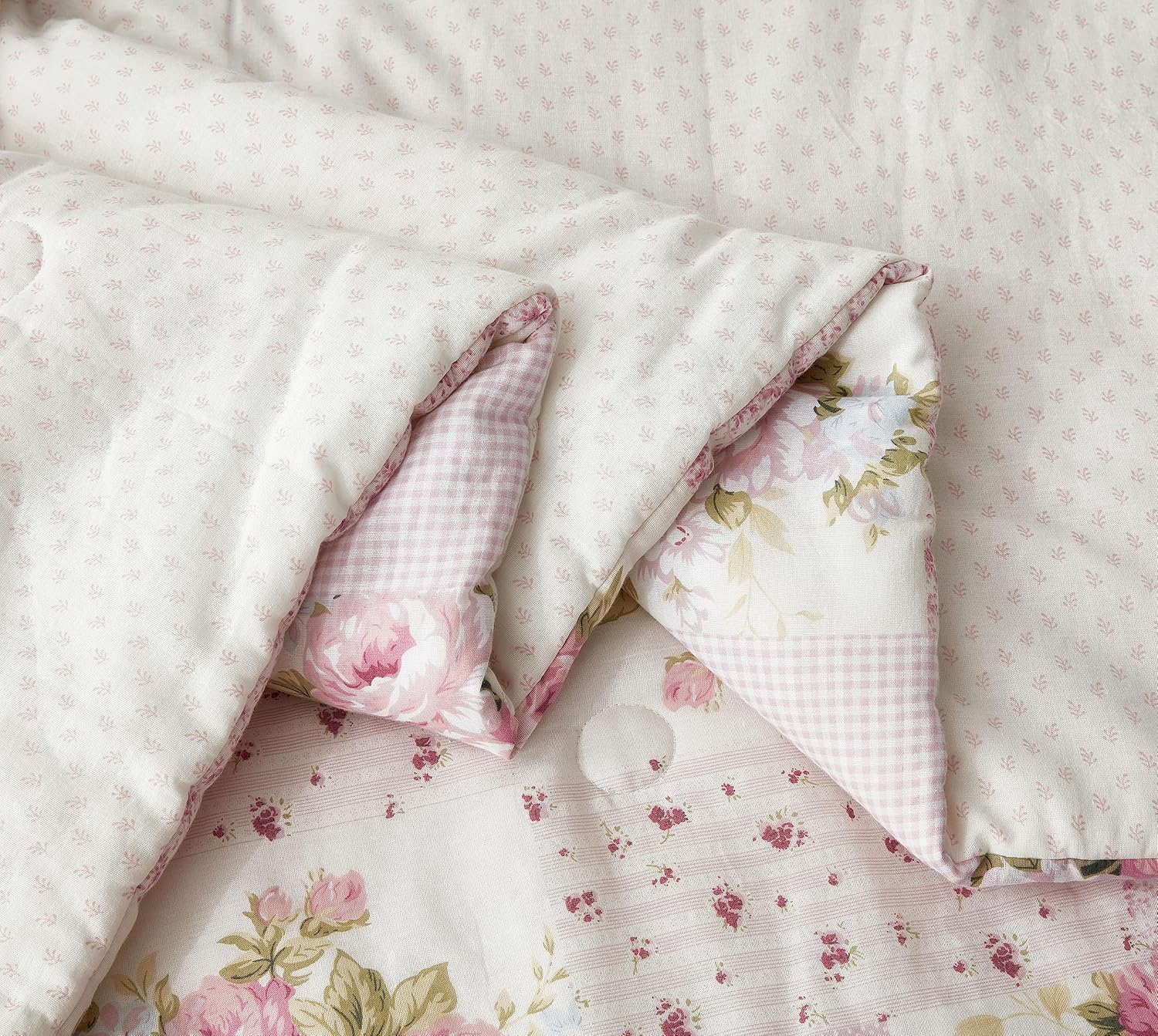 Chezmoi Rosy 3-Piece Queen Comforter Set