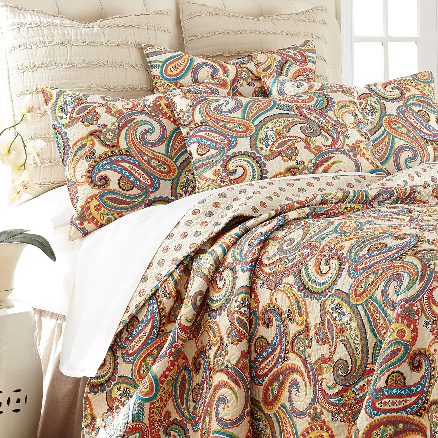 Levtex Home Alyssa Paisley King Cotton Quilt Set