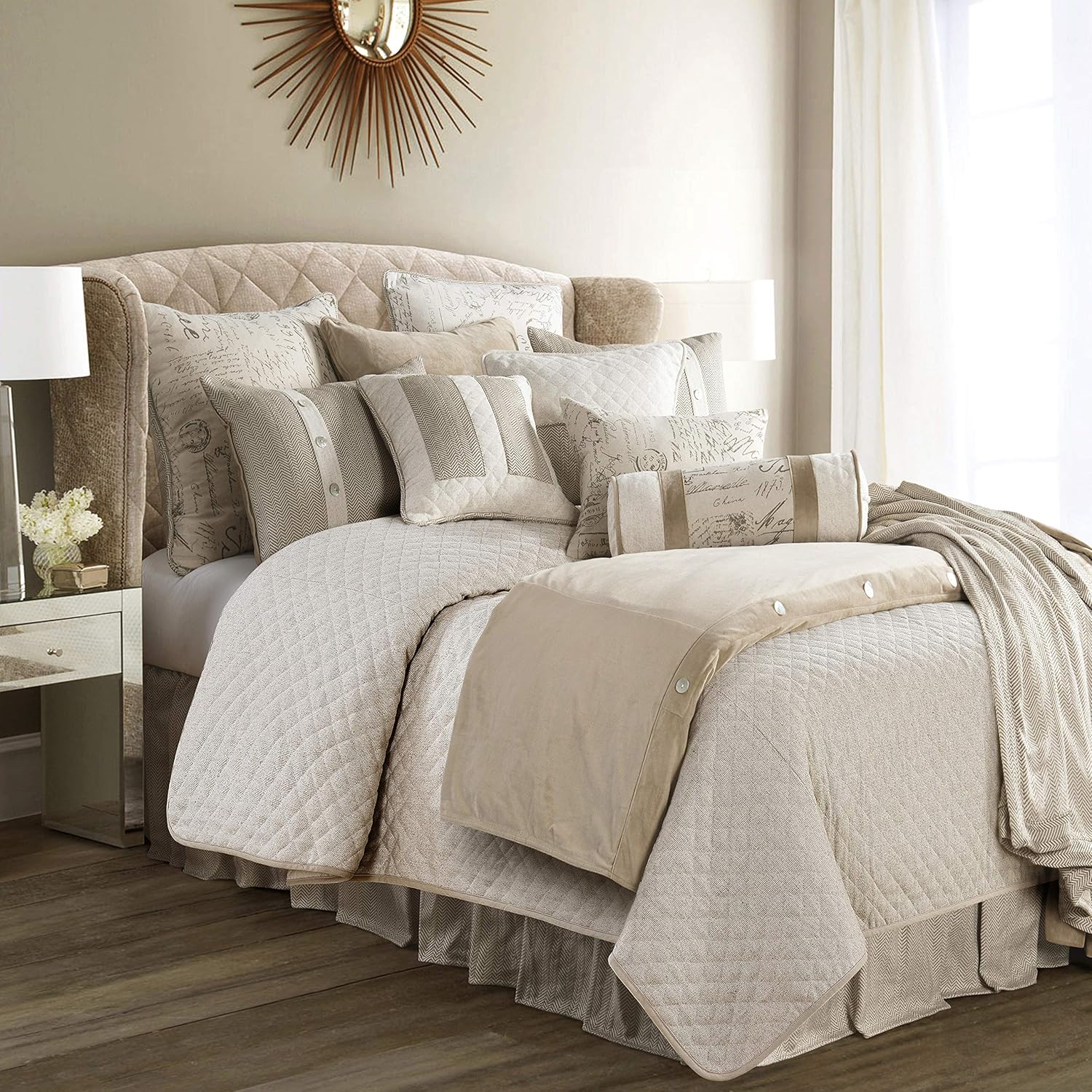HiEnd Accents Fairfield Linen 4 Piece Coverlet Set
