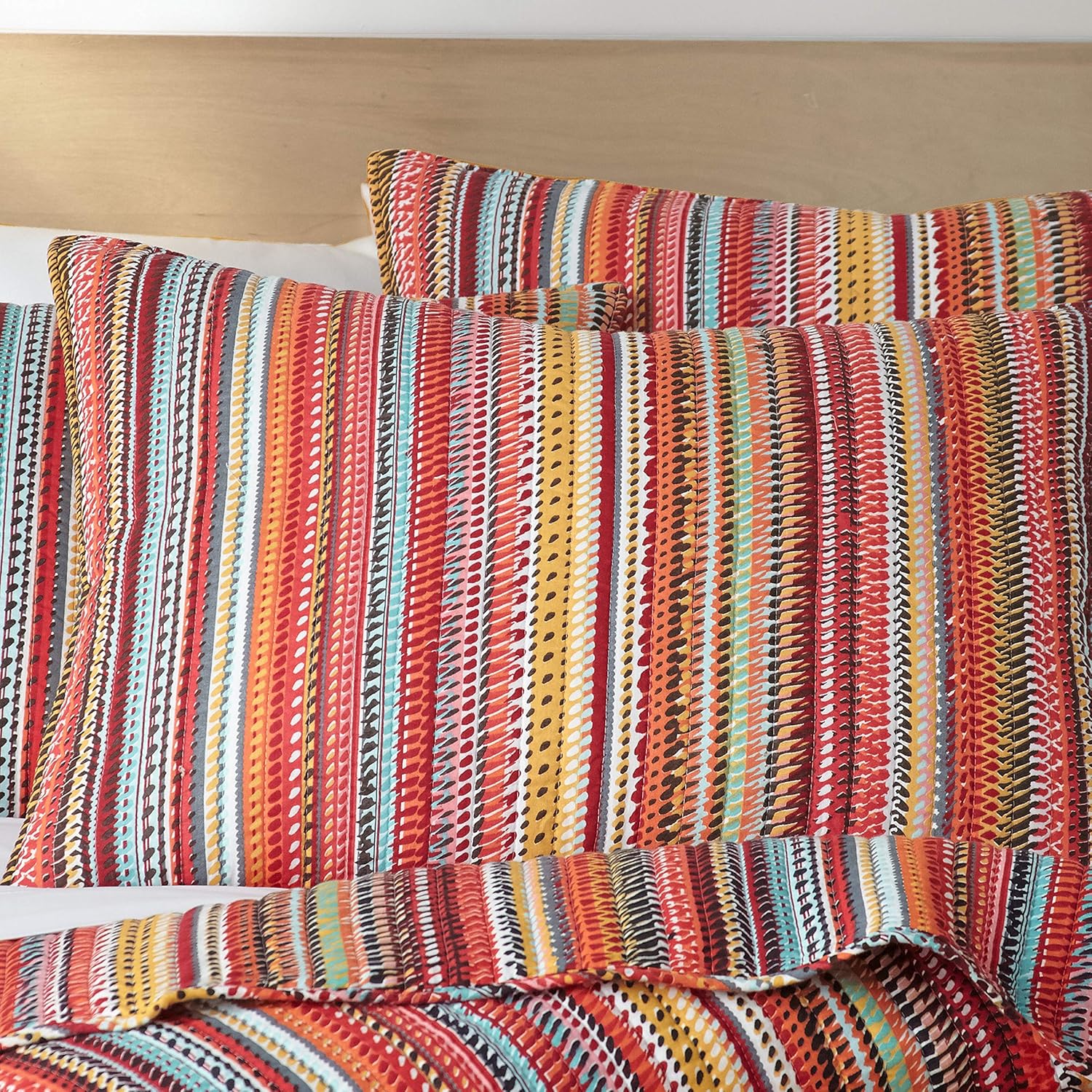 Levtex Home Uluru Quilt Set - Cotton Boho Stripe