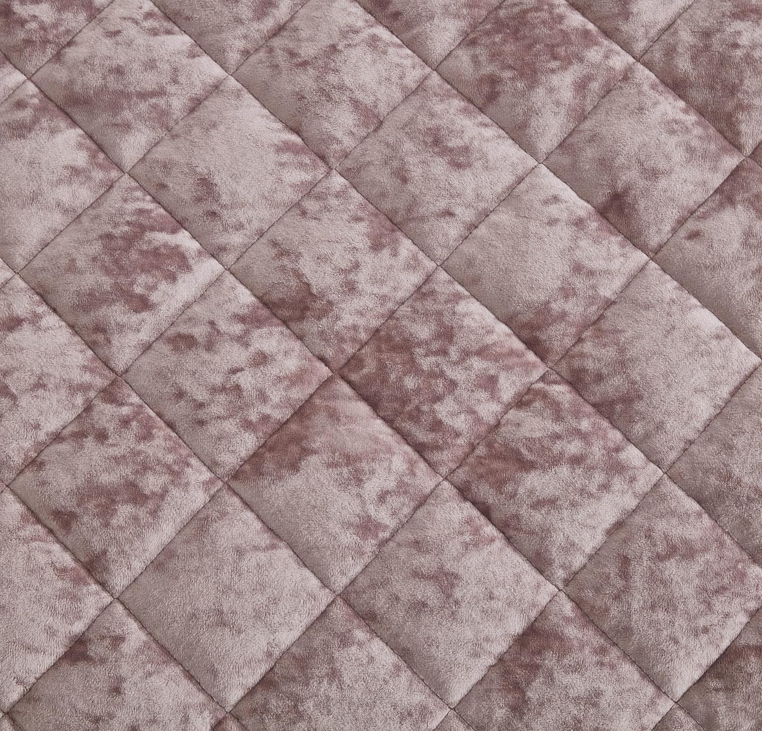 Chezmoi Lux Dusty Pink Velvet Quilt King Set