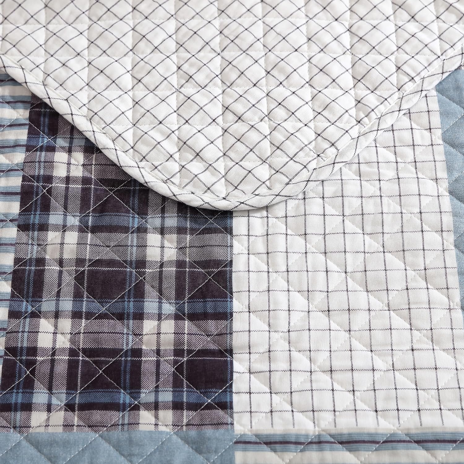 Eddie Bauer Twin Quilt Set Reversible Cotton Bedding with Matching Sham All Seasons