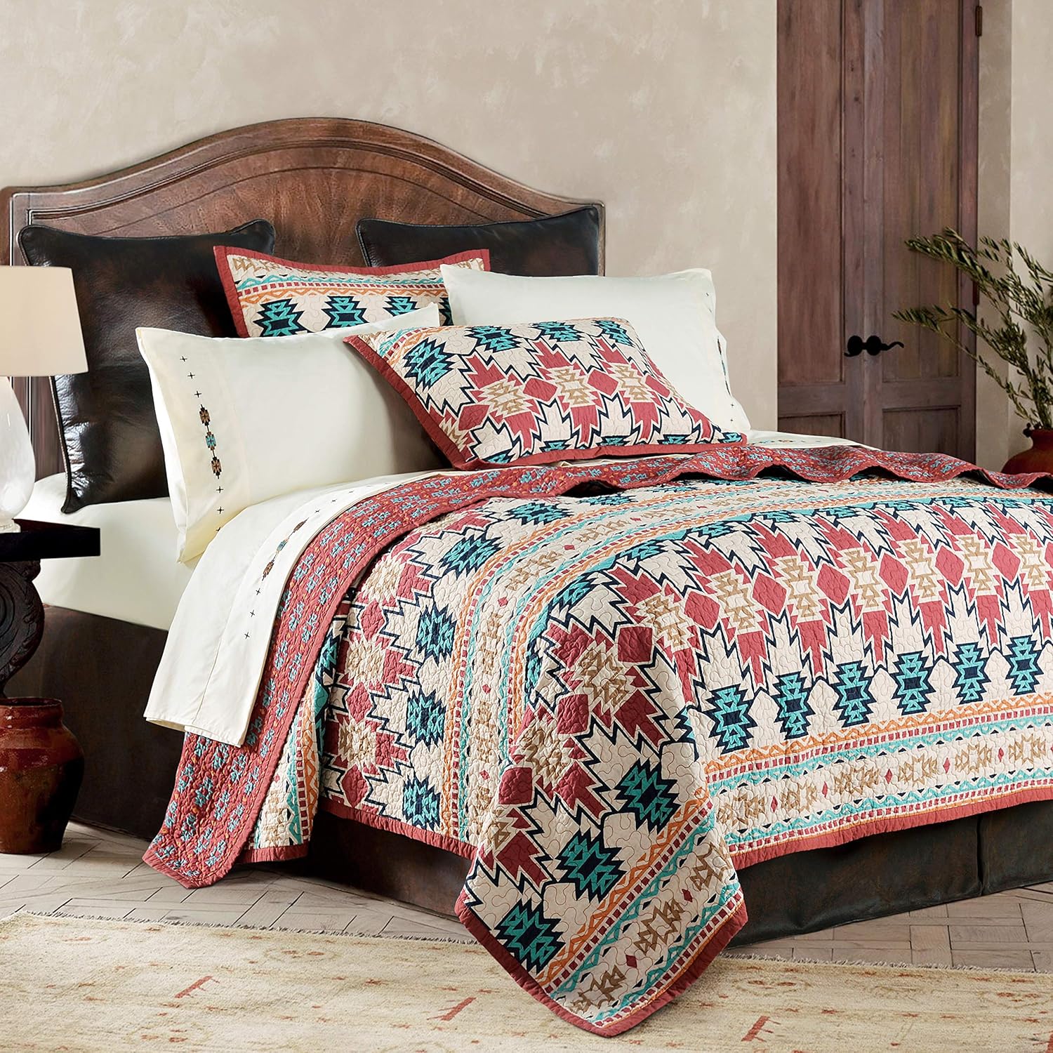 H HIEND ACCENTS Paseo Road Phoenix Quilt Set 3 Piece