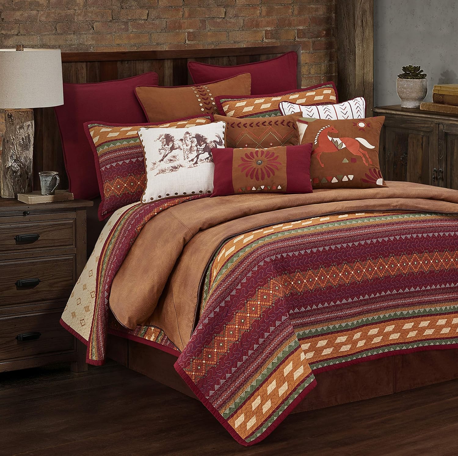 H HIEND ACCENTS Paseo Road Solace 3 Piece Quilt Set