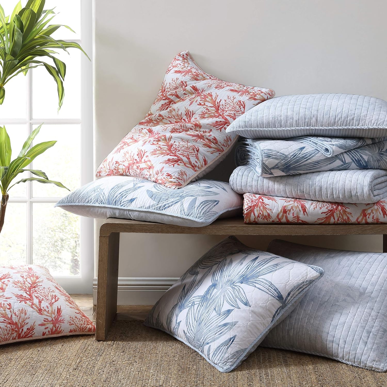 Tommy Bahama Twin Quilt Set - Kayo Blue