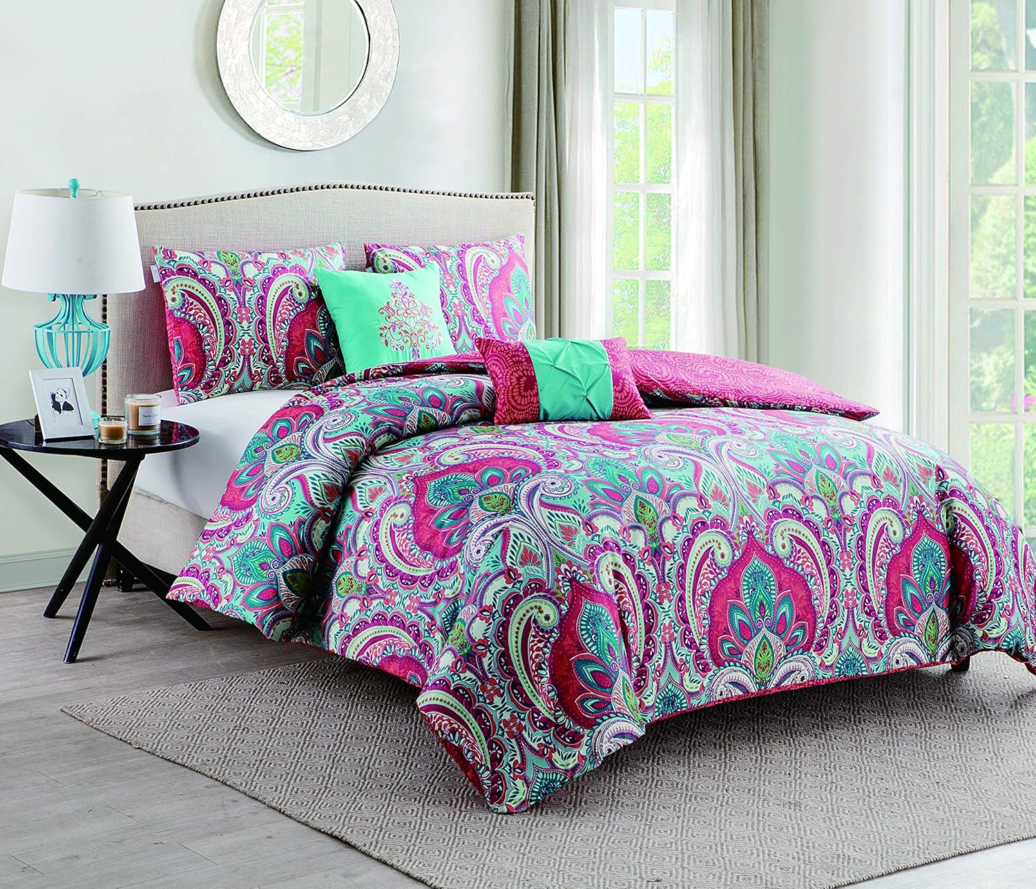 VCNY Home - TwinTwin XL Reversible Comforter Set with Shams Pillows