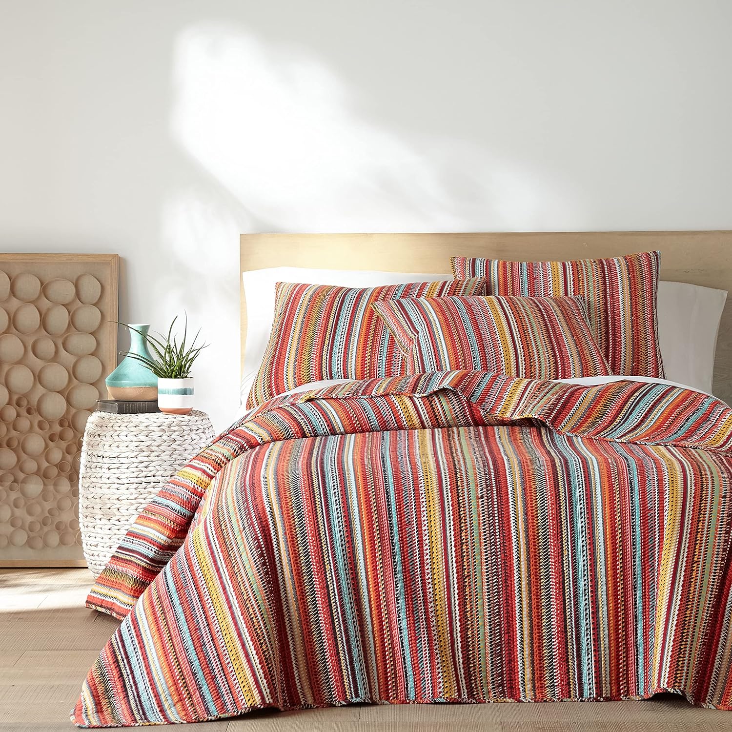 Levtex Home Uluru Quilt Set - Cotton Boho Stripe