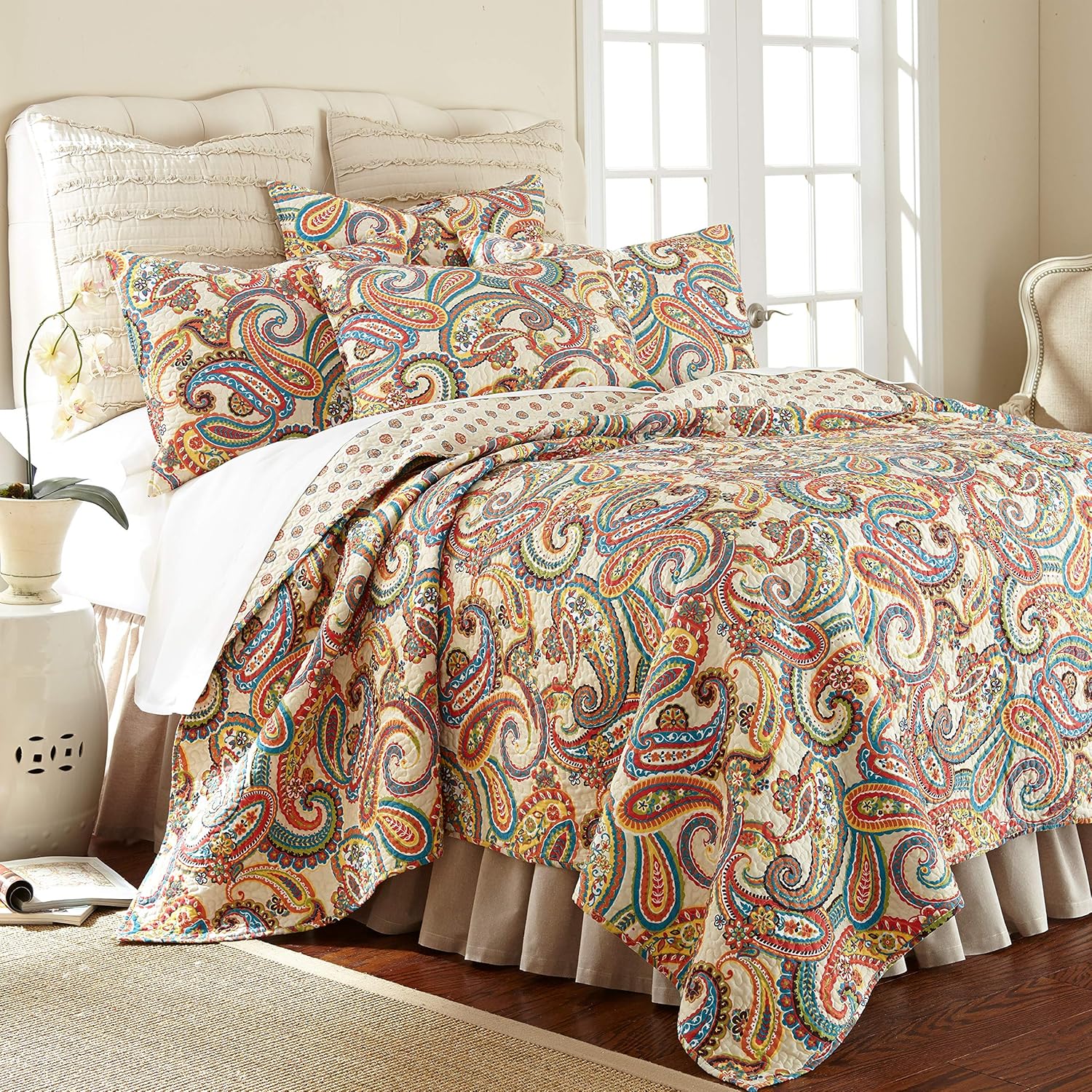Levtex Home Alyssa Paisley King Cotton Quilt Set