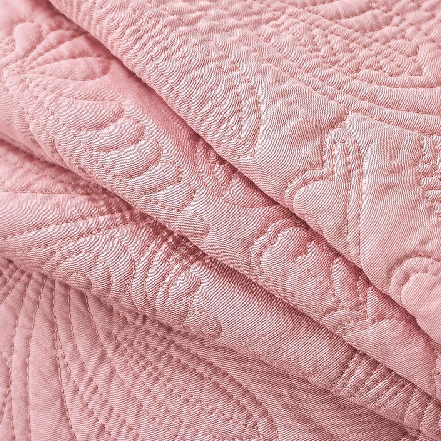 HoneiLife King Quilt Set - 3 Piece Microfiber Bedding Set