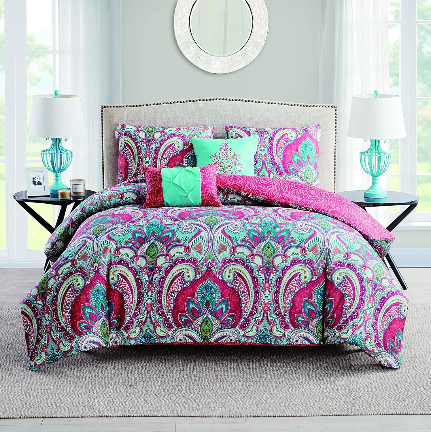 VCNY Home - TwinTwin XL Reversible Comforter Set with Shams Pillows